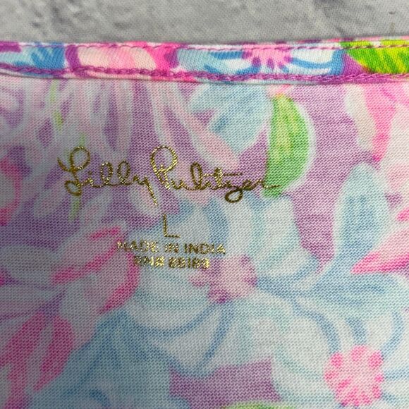 Lilly Pulitzer Jodee Swing Dress Large Amethyst Moms The Word Floral D079 -21 - Picture 5 of 16